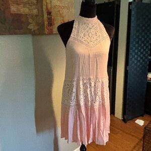 Sleeveless white sun dress